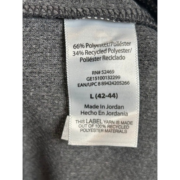 George Mens Henley Shirt Large (42-44) Black‎ Soot Heather Short Sleeve - Picture 6 of 6